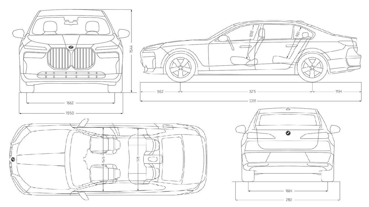 dimensões do BMW i7